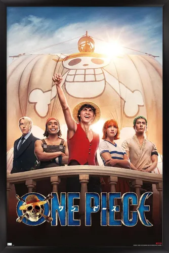 Vista 8 de Trends International Netflix One Piece - Póster de pared de una hoja, 14.72 x 22.37 pulgadas, versión enmarcada dorada Versión con marco dorado