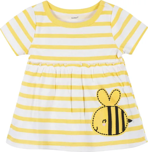 Vista 2 de Gerber Conjunto de vestido de 3 piezas, funda para pañales y diadema para bebé niña