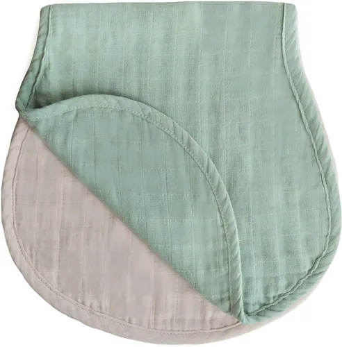 Vista 17 de mushie Paños para eructar de muselina para bebé 100% algodón orgánico, juego de 2 (Blush/Fog)
