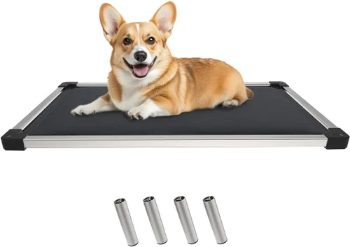 Vista 9 de FXW TitanNest Cama Elevada para Perros a Prueba de Masticación, Catre Elevado para Uso en Interiores/Exteriores/Camping, Cama Acolchada