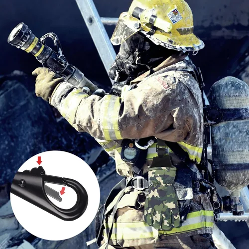 Vista 4 de Yingzhao 2 Pieces Firefighter Glove Clip for Work Safety Glove Holder Strap Belt Clip for Work Firefighter Rescue