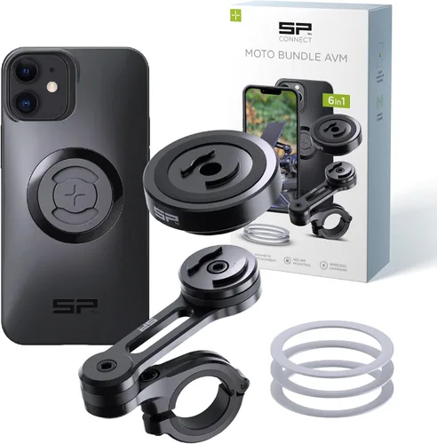 Vista 20 de SP CONNECT Moto Bundle II con módulo antivibraciones SPC+ Compatible con iPhone 11 Pro/XS/X Soporte de teléfono para motocicleta Soporte