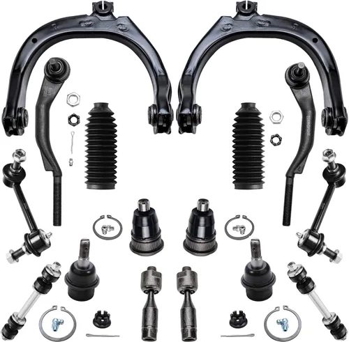 Vista 67 de Detroit Axle - Kit de suspensión frontal de 15 piezas para Jeep Grand Cherokee 99-04 1999 2000 2001 2002 2003 2004, brazos de control superior e