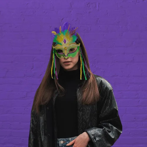 Vista 4 de LUX TRENDS - Máscara de carnaval veneciano con plumas para carnaval, Halloween, fiesta de cosplay para mujeres