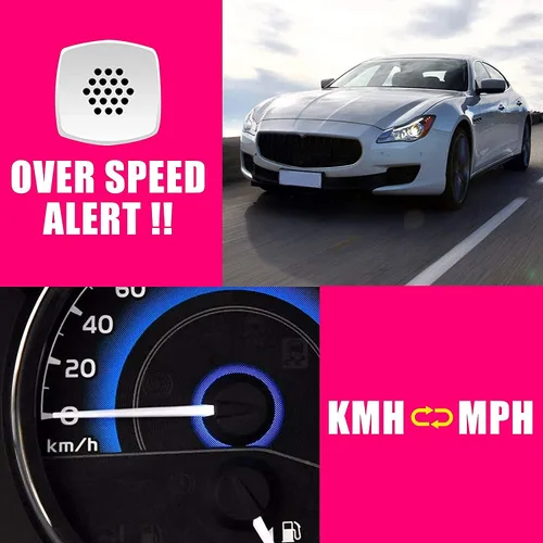 Vista 4 de KINGNEED C3090 - Velocímetro digital universal para coche HUD Head Up Display con pantalla grande, GPS, brújula, visualización del voltaje