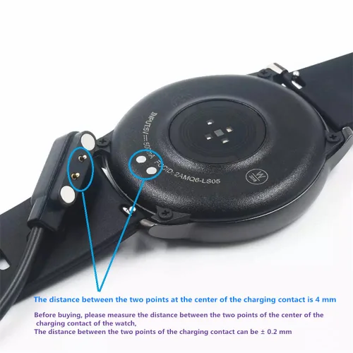 Vista 3 de Cargador universal magnético para reloj inteligente, accesorios de reloj inteligente de 2 pines de 0.157 in, cable de cargador magnético de repuesto