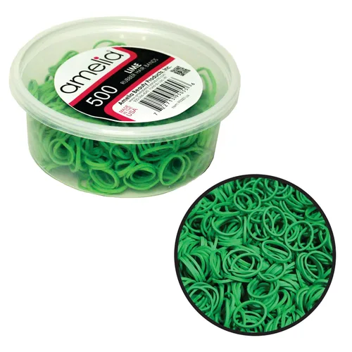 Vista 12 de 500 unidades de gomitas en contenedor de rejillas para colas de caballo y trenzas., Negro