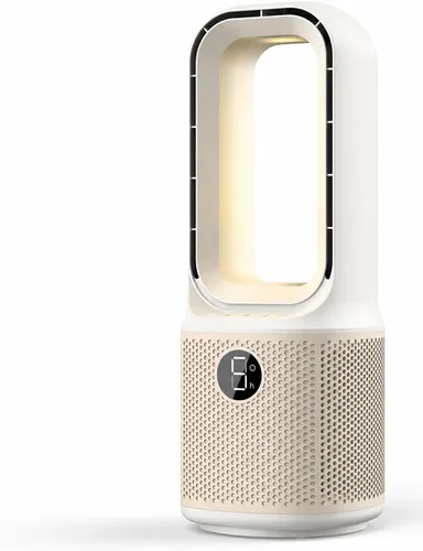 Vista 8 de Misby Ventiladores de escritorio pequeños y silenciosos, ventilador de mesa sin aspas de 13 pulgadas, 5 velocidades para un potente flujo de aire