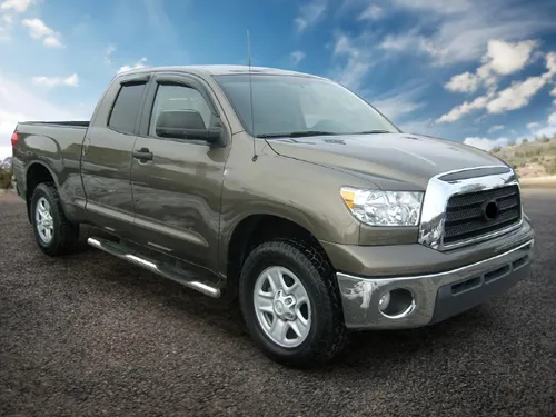 Vista 7 de IKON MOTORSPORTS - Visera de ventana compatible con Toyota Tundra de doble cabina 2007-2021, estilo delgado, acrílico, tintado, humo, lluvia