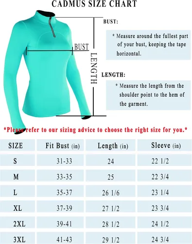 Vista 5 de CADMUS Women's Compression Long Sleeve Shirts for Hiking Running Dry Fit Tights
