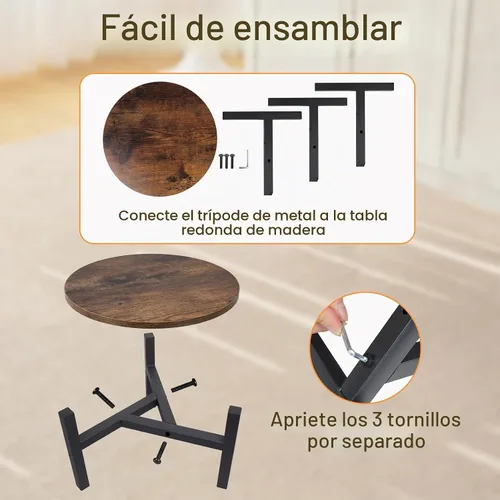 Vista 5 de Vigordream Soporte para plantas de interior, taburete de madera de metal resistente resistente para plantas, soporte de maceta baja y corta