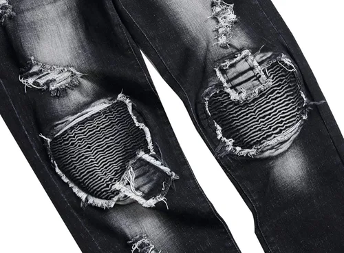 Vista 3 de QIMYUM Pantalones de mezclilla de corte ajustado para hombre