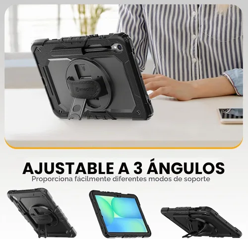 Vista 4 de Timecity Funda para Samsung Galaxy Tab S10 Lite/S10 FE/S9 FE 5G/S9, color Funda protectora resistente de 10.9 pulgadas/11 pulgadas con protector
