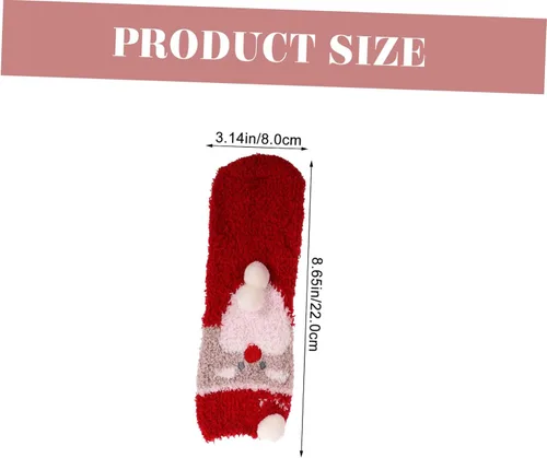 Vista 7 de KOMBIUDA 2 Pairs Socks Transparent Ball Christmas Balls Miss Comfortable Gift Fabric