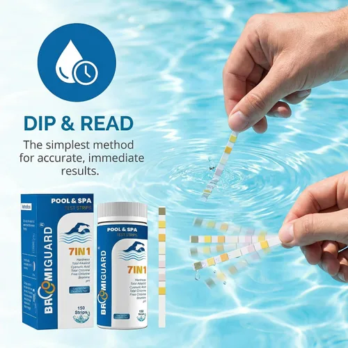 Vista 4 de BROMIGUARD Tira de prueba de piscina de 7 vías