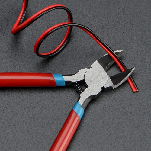 Vista 7 de iCrimp PL2100 - Cortador diagonal, alicates de corte lateral de 5 pulgadas, alicates electrónicos con punta para terminales enrollados, cables