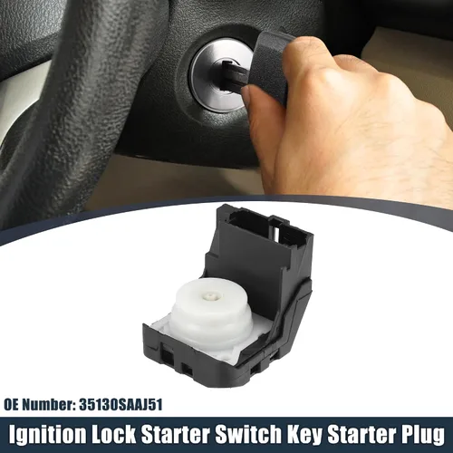 Vista 2 de uxcell Interruptor de arranque con cerradura de encendido, enchufe de arranque de repuesto para Honda CR-V 2002-2011 para Honda Civic 2006-2011