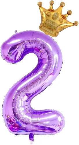 Vista 5 de Juego de globos de corona número 1 de 40 pulgadas, globos decorativos de primer cumpleaños y aniversario de boda, decoraciones de primer cumpleaños.