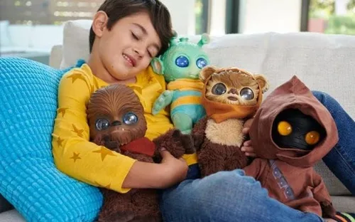 Vista 4 de Star Wars Galactic Pals - Peluche duro de 11 pulgadas con bolsa de transporte, juguete suave (odiano)