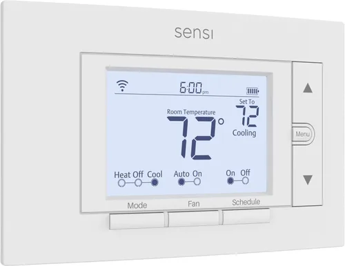 Vista 3 de Sensi - Termostato inteligente, 100 años de experiencia, Wi-Fi, privacidad de datos, programable, fácil de instalar, funciona con Alexa, certificado