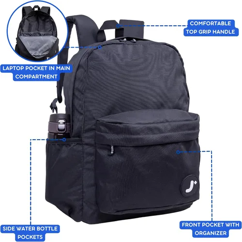 Vista 3 de Mochila Oz de J World New York, Negro), JW-100 BLACK