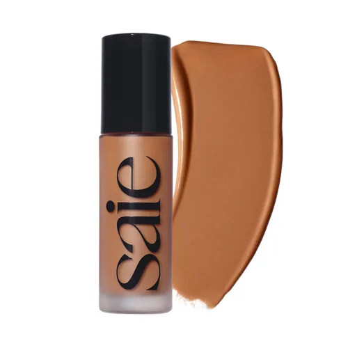 Vista 33 de Saie Glowy Super Skin Tint Base Líquida - Base Sin Peso + Luminosa con Cobertura Media Ligera - Maquillaje Facial Hidratante + Suero para el Cuidado