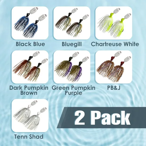 Vista 6 de Reaction Tackle Cabezales de plantilla de hoja rompedora de tungsteno para pesca, paquete de 2 plantillas de pesca para lubinas grandes y pequeñas