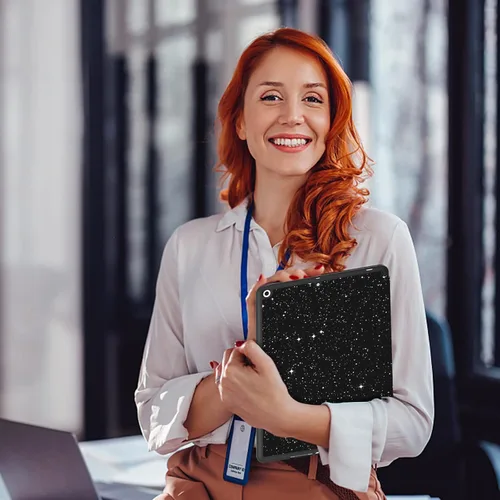 Vista 7 de Compatible con iPad de 10.2 pulgadas, Funda de 9ª/8ª/7ª Generación (2021/2020/2019) con Soporte para Lápiz/Parte Trasera de TPU Suave con Función