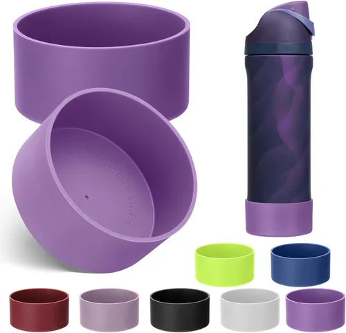 Vista 23 de Mity rain Bota de silicona 2PCS para botella de agua Owala FreeSip Malvavisco tímido