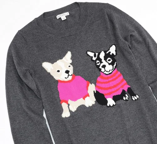 Vista 2 de J.Crew Mercantile - Suéter de bulldog francés para mujer