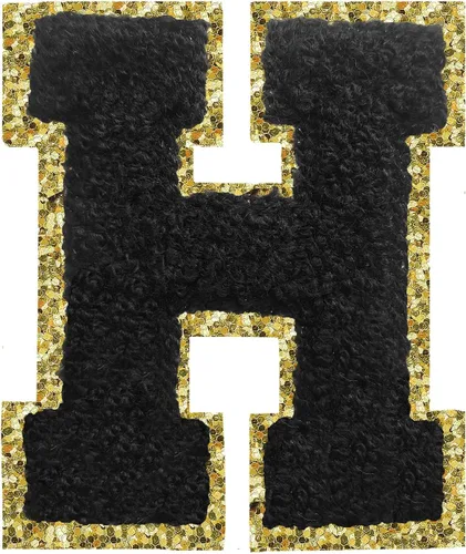 Vista 170 de 3Pcs Letter Patches Varsity Glitters Chenille,SPRT Iron on Blue Letter Patch,Alphabet Cloth Patch for Team Costume Decoration 3.1in Height S
