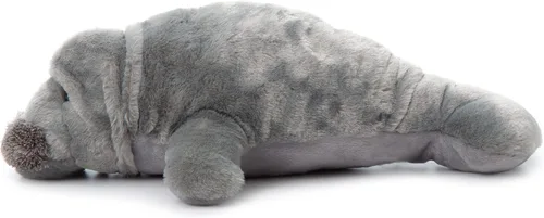 Vista 5 de The Petting Zoo Conservation Manatee - Peluche de peluche, regalos para niños, animales del océano, juguete de peluche de manatí de 18 pulgadas