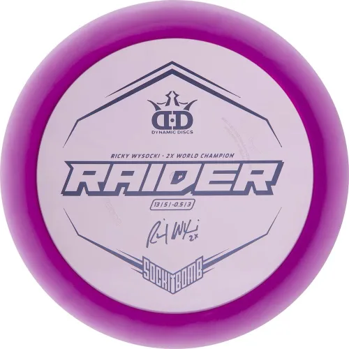 Vista 4 de Dynamic Discs Disco de golf Ricky Wysocki Sockibomb Lucid Ice Raider de distancia para conductor de hielo [los colores pueden variar]