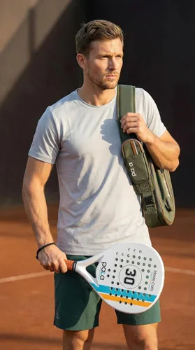 Vista 5 de Juego de raquetas de pádel con bolsa, incluye raqueta de pádel de alto rendimiento y bolsa elegante, ideal para principiantes y jugadores avanzados