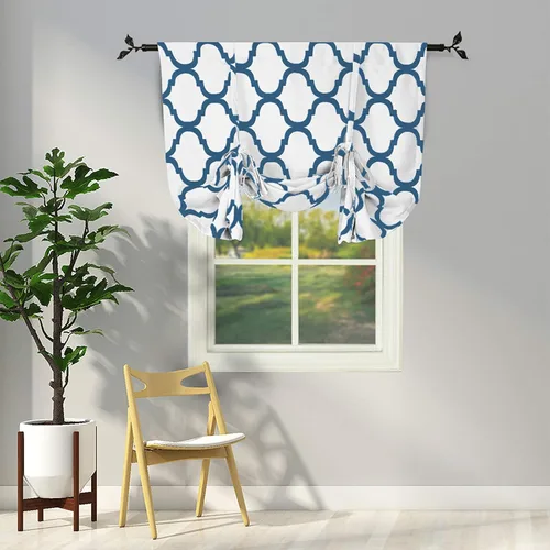 Vista 44 de Melodieux - Cortinas de bolsillo de moda marroquí para cocina, cafetería o baño, pequeñas ventanas