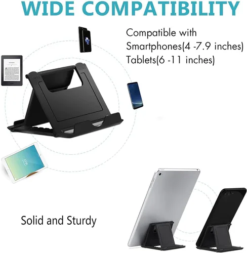 Vista 3 de COOLOO Soporte para teléfono celular, paquete de 4, soporte para tableta multiángulo, soporte universal para teléfono para escritorio, teléfono