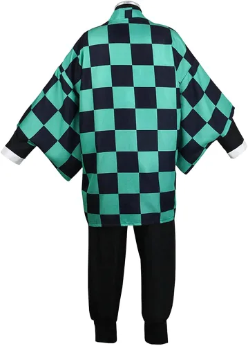 Vista 3 de NXJSH Kimetsu no Yaiba Anime Cosplay Kimono - Conjunto de peluca para mujeres, hombres, niñas y niños, perfecto para Halloween
