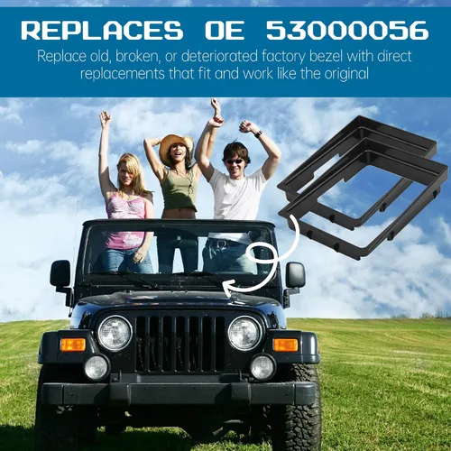 Vista 4 de TonGass Paquete de 2 biseles de cambio de transmisión manual compatibles con Jeep Cherokee/Wrangler, color negro
