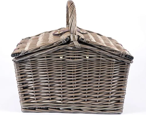 Vista 3 de Picnic Time Piccadilly canasta de pícnic con doble tapa, Colección antología Gris
