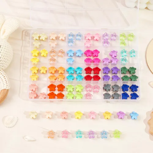 Vista 6 de CÉLLOT 96 piezas de flequillo para el pelo de niñas pequeñas, mini pinzas para el cabello, accesorios para el cabello para niñas, adolescentes