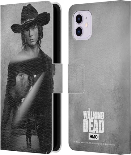 Vista 11 de Head Case Designs AMC - Funda de piel con licencia oficial de AMC The Walking Dead Abraham Double Exposure compatible con Apple iPhone 11