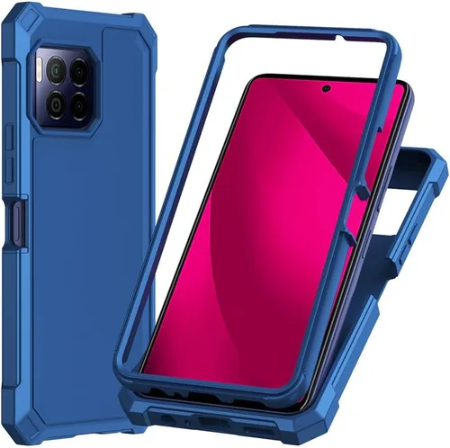 Vista 2 de Funda para T-Mobile Revvl 7 Pro 5G con protector de pantalla, protección de cuerpo completo, parte trasera de policarbonato suave, protección