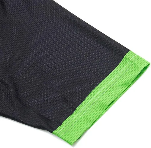 Vista 8 de Pohoopo Maillot de ciclismo para hombre, manga corta, cremallera completa, transpirable, de secado rápido