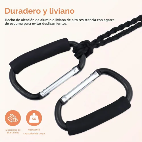 Vista 3 de JIALEEY Bolsa de compras para bolsa de compras, herramienta de transporte multiusos, gancho a presión, juego de ganchos organizadores con agarre