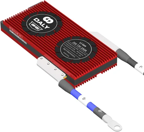 Vista 86 de DALY BMS 72V Li-ion 20S 30A Tablero de protección con cable de equilibrio de puerto común para panel solar autoconstruido, sistema de suministro