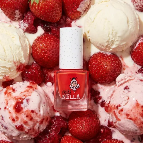Vista 5 de MISS NELLA Brillo navideño: sin olor, base de agua y seguro para niños, paquete de 3 esmaltes de uñas verde (brillantina), rojo y dorado