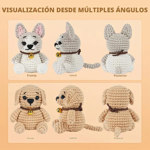 Vista 7 de MOREJMTT Kit de ganchillo para principiantes, aprende a tejer, incluye hilo suave fácil de tejer, tutorial en video paso a paso, gancho, regalo