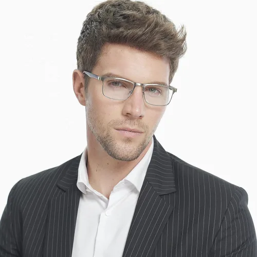 Vista 7 de Paquete de 3 lentes de lectura para hombre, filtro de luz azul, marco completo, lectores de metal, antiUV, fatiga ocular/deslumbramiento