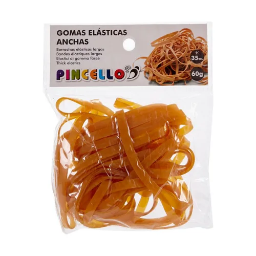 Vista 5 de Gomas elásticas Pincello Amarillo Ancha (12 Unidades)