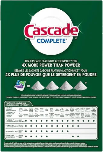Vista 2 de Detergente en polvo para lavaplatos Cascade Complete Dawn de aroma fresco, 45 onzas